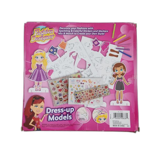 Fashion Designer Dress-up Models paper cardboard Toy - Picture 2 of 2